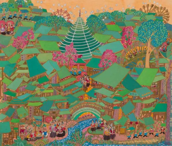 牛股堂 用画笔勾勒“春生、夏长、秋收、冬藏”的自然节律，全国农民画精品展在沪开幕